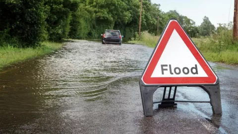 Flooded road
